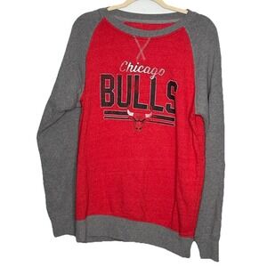 Fanatics Chicago Bulls Mens Large NBA Pullover  Crewneck Sweatshirt Fleece Red‎